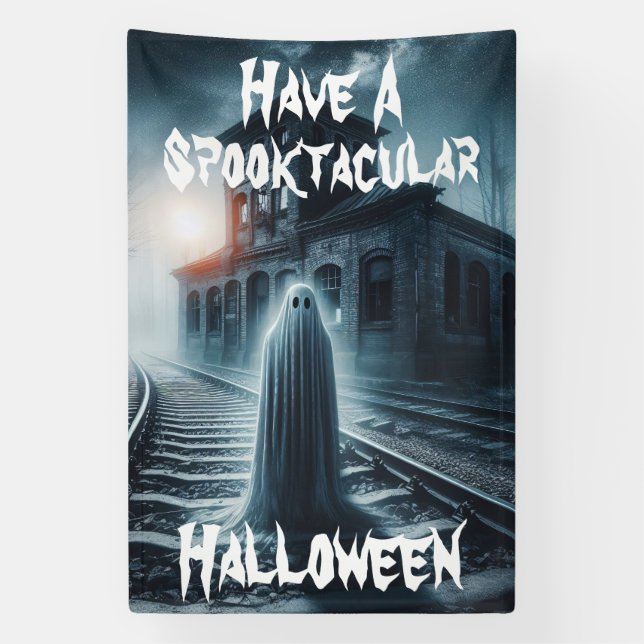 Lona Ten un fantasma de Halloween Spooktacular (Vertical)