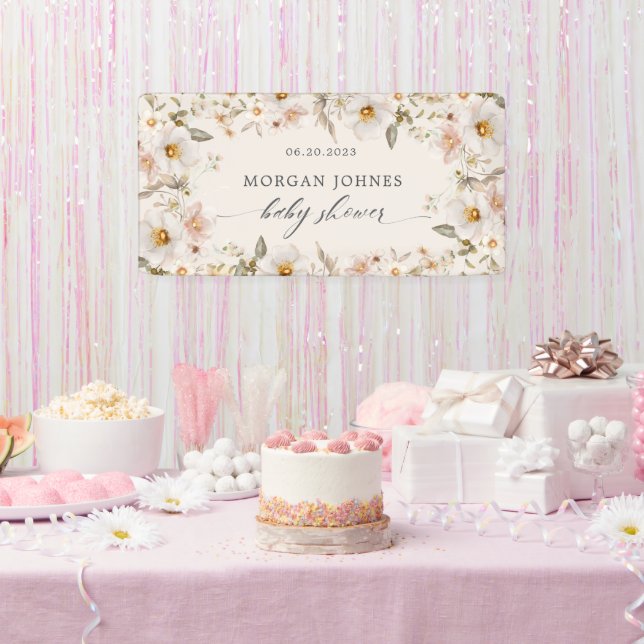 Lona Tender Floral Bridal Shower de Primavera (Fiesta)