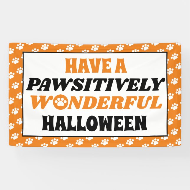 Lona Tener una maravillosa Halloween (Horizontal)