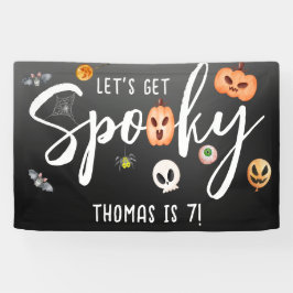 Lona ¡Tengamos miedo! fiesta de cumpleaños de halloween