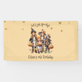 Lona ¡Tengamos miedo! Fiesta de cumpleaños de niños dis