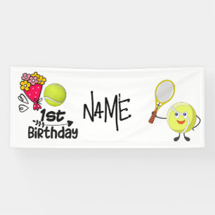 Lona Tenis 1.ᵉʳ Ball and Racket con nombre