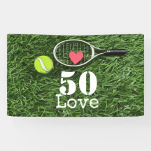 Tenis 50.ª pelota de tenis de cumpleaños y amor po