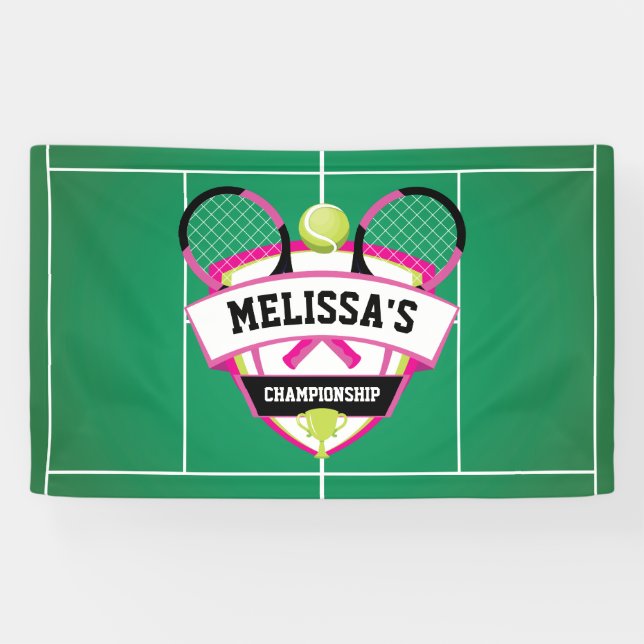 Lona Tenis party backdrop (Horizontal)