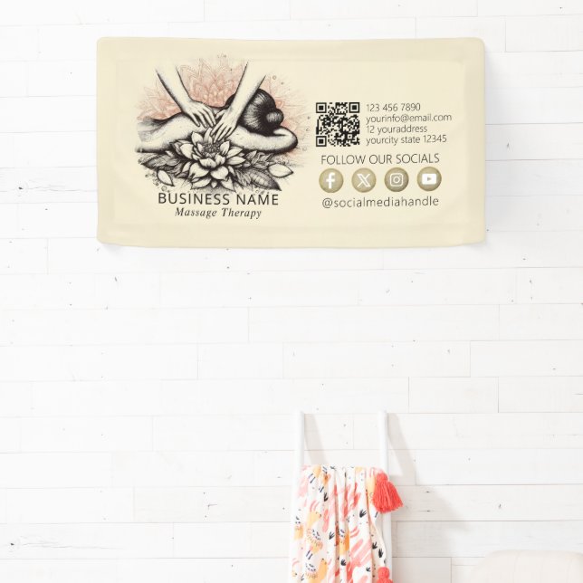 Lona Terapia de Masaje Manos Sanadoras Energía Spa Well (in situ)