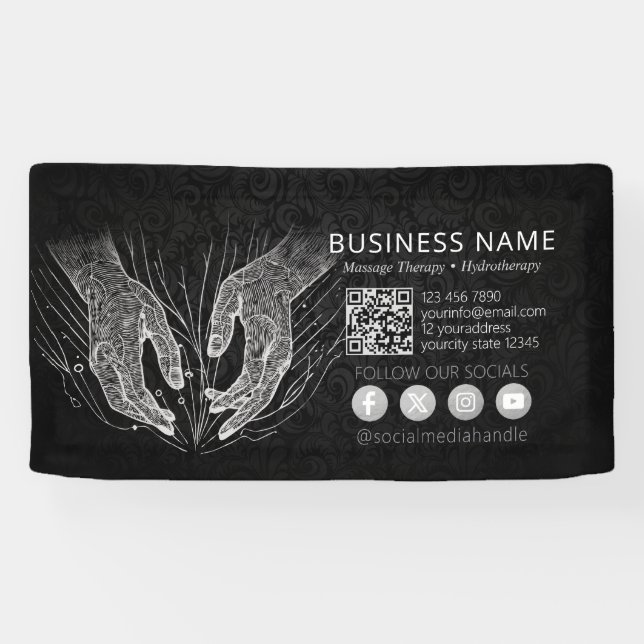 Lona Terapia de Masaje Manos Sanadoras Spa de Energía B (Horizontal)