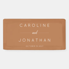 Lona Terracota de casamiento personalizado con escritur