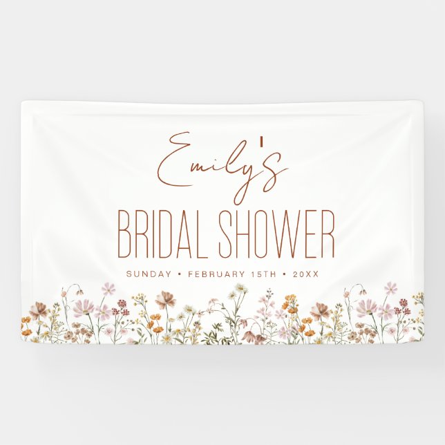 Lona Terracotta Wildflower Boho Bridal Shower (Horizontal)