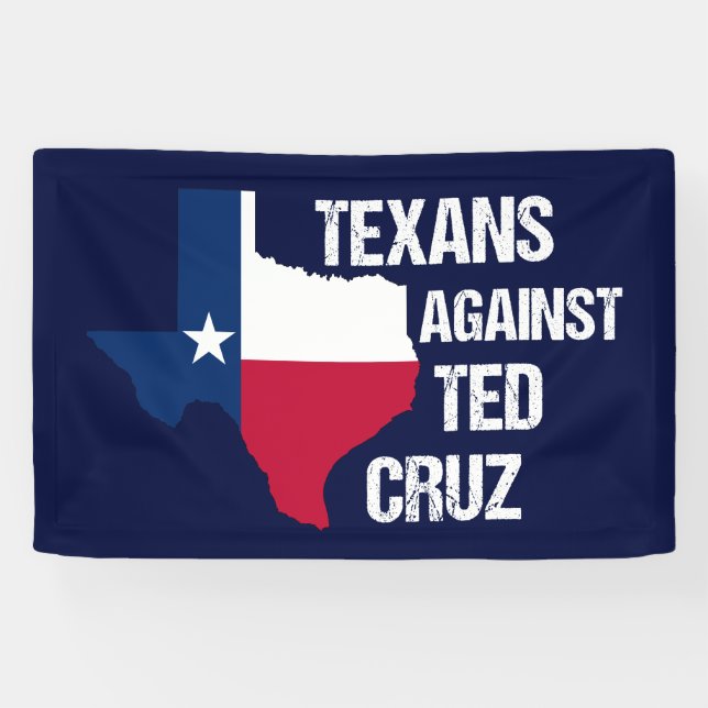 Lona Texanos contra Ted Cruz (Horizontal)