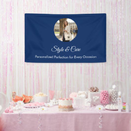 Lona Texto de imagen personalizada profesional en azul