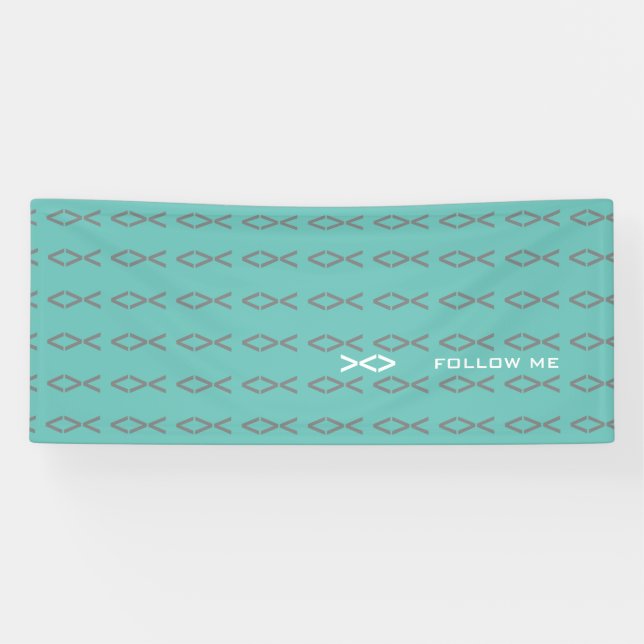 Lona Texto de los peces Jesús (Horizontal)