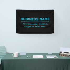 Lona Texto de personalizable para empresas Etc. negro e