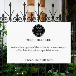 Lona Texto de publicidad de logotipo comercial promocio