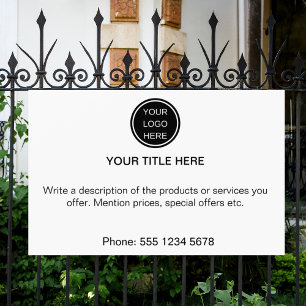 Lona Texto de publicidad de logotipo comercial promocio