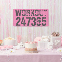 Texto desgastado y raspado Workout 247365 rosa