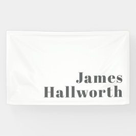 Lona Texto moderno retro editable de estilo | Gris