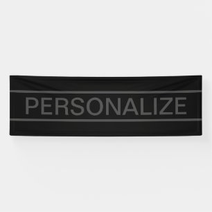 Lona Texto personalizable   Negro moderno en negrita y 