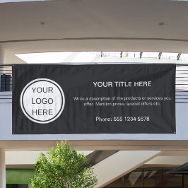 Lona Texto promocional de logotipo comercial sencillo m