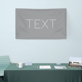 Lona Texto simple con apariencia tridimensional | Gris