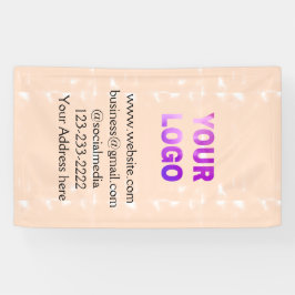 Lona texto simple mínimo agregue su logotipo/diseño aqu