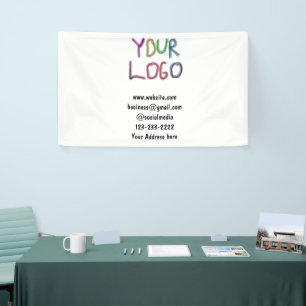 Lona texto simple mínimo agregue su logotipo/diseño aqu