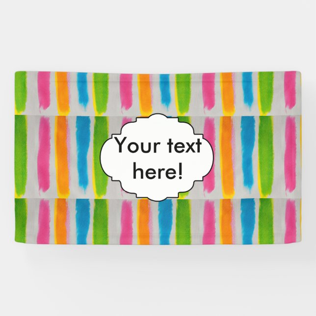 Lona Textura de rayas de acuarela (Horizontal)