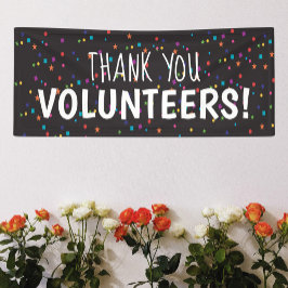 Lona Thank You Volunteers with colorful confetti