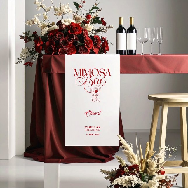 Lona That’s Amore Red Bridal Shower Mimosa Bar banner (Subido por el creador)