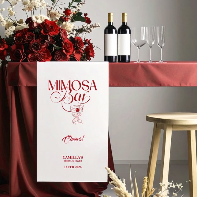 Lona That’s Amore Red Bridal Shower Mimosa Bar banner (Subido por el creador)