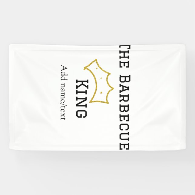 Lona The Barbecue king crownadd name text cooking best  (Horizontal)