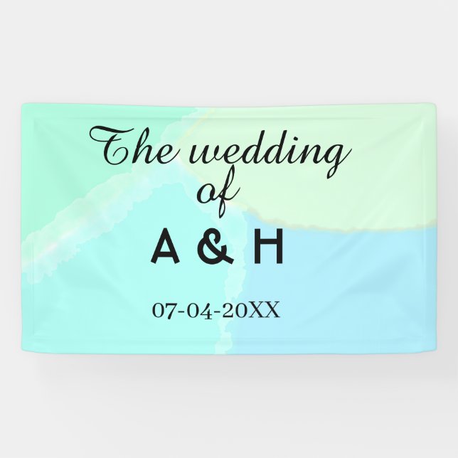 Lona The wedding of add couple name initial letter date (Horizontal)