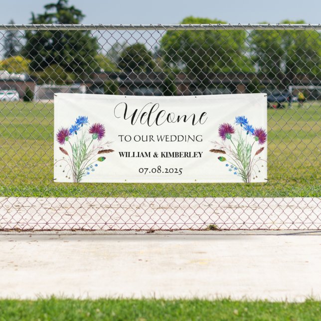 Lona Thistle Scotland flora una elegante boda rústica (In situ)
