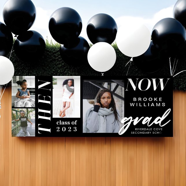 Lona Through the Years - Now & Then Graduation 4 Photo  (Through the Years - Now & Then Graduation 4 Photo Banner)
