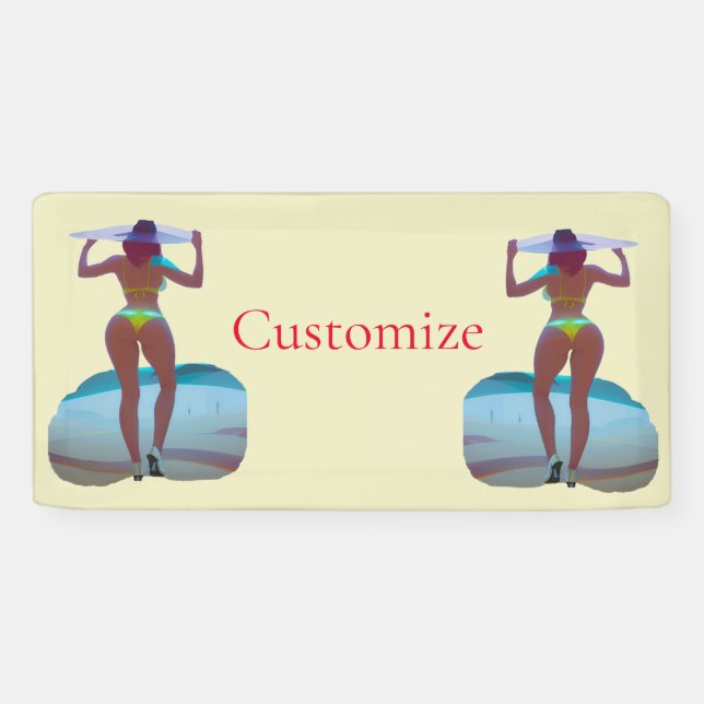 Lona Thunder_Cove, Chica de playa de booty en bikini (Horizontal)