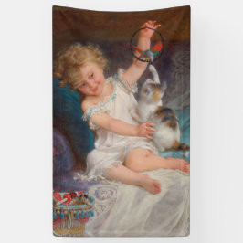 Lona Tiempo de juego: Chica jugando con su Mascota Kitt