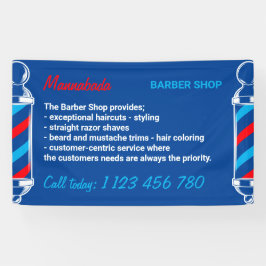 Lona Tienda de Barbería Servicio de Suministro de Poste