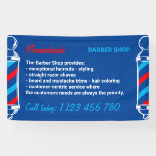 Lona Tienda de Barbería Servicio de Suministro de Poste