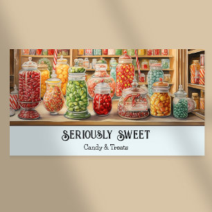 Lona Tienda de dulces Retro Candy con colores nostálgic