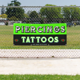 Lona Tienda de tatuajes totalmente Personalizar atrae a