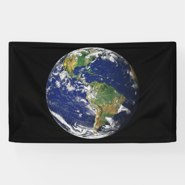 Lona TIERRA del PLANETA de la bandera del ESPACIO (Horizontal)