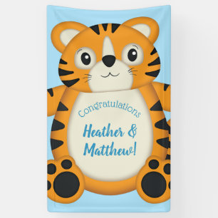 Lona Tiger Baby Shower Blue
