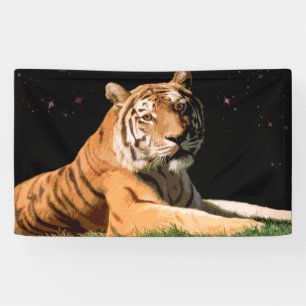 Lona Tigre debajo de la bandera de las estrellas
