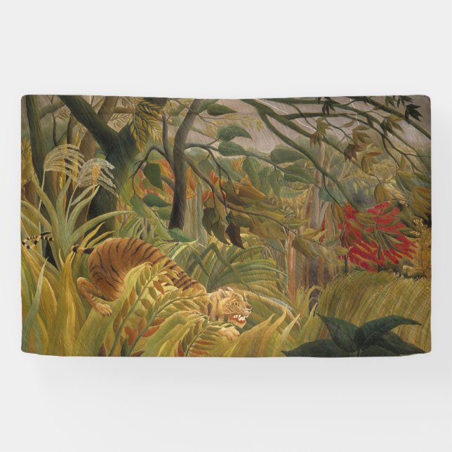 Lona Tigre sorprendido en tormenta tropical (Horizontal)