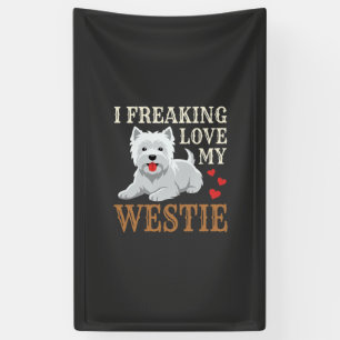 Lona Tipografía de amor al perro Westie