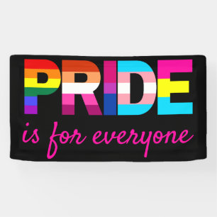 Lona Tipografía de colores arcoiris del orgullo LGBTQ