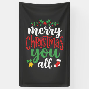 Lona Tipografía de vacaciones Feliz Navidad para todos