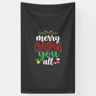 Lona Tipografía de vacaciones Feliz Navidad para todos