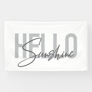 Lona Tipografía moderna, simple, fresca Hola Sunshine