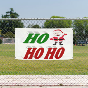 Lona Tipografía Navidad Ho Ho Ho Ho Santa Claus