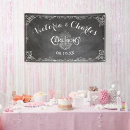 Lona Tipografía Vintage de Pizarra para Boda